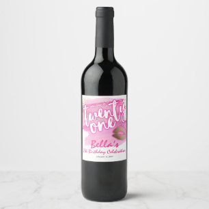 Rosa och Guld 21-års Wine Etiketter