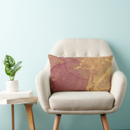 Rosa och guld abstrakt glitter lumbalkudde lumbarkudde