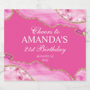 Rosa och Guld Agate Marble