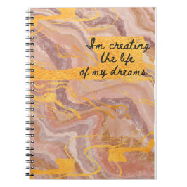 rosa och guld anteckningsbok