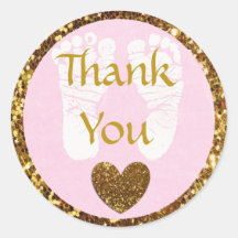 Rosa och Guld Baby Shower Tack!