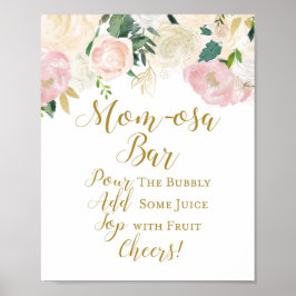  Rosa och Guld babyskylt Poster