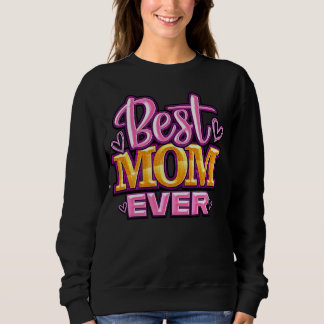 Rosa och guld Bästa mamma någonsin Typografi T Shirt