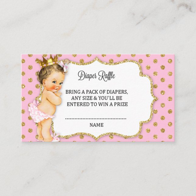 Rosa och Guld - blöjinlägg Tilläggskort (Framsida)