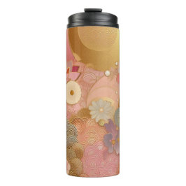 Rosa och Guld Blommigt