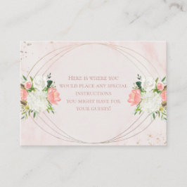  Rosa och Guld Blommigt för vattenfärg Tilläggskort