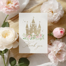 Rosa och Guld Blommigt Princess Baby Shower