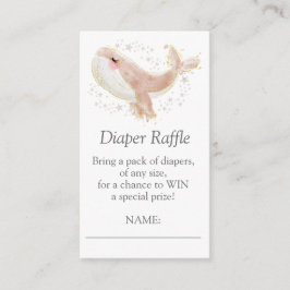 Rosa och Guld Cute Whale Bokar för babyskor Tilläggskort