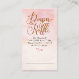  Rosa och Guld Diaper Raffle Biljett Tilläggskort
