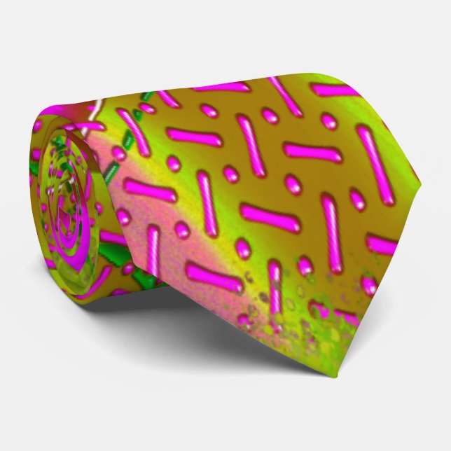 Rosa och Guld Dikrok, glasaktigt glas Slips (Rullad)