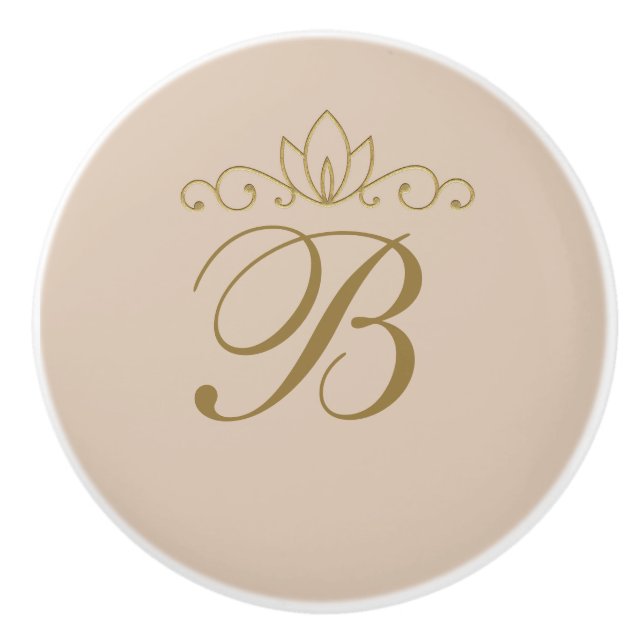 Rosa och guld Elegant Chic Anpassad Glam-dekor Knopp (Framsidan)