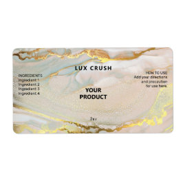 Rosa och Guld-etiketter för droppsten Bläck Flaska Fraktsedel