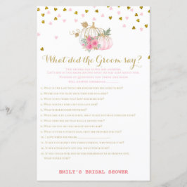 Rosa och Guld Fall Möhippa Game, Pumpkin