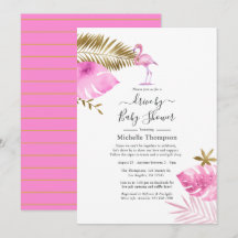 Rosa och guld Flamingo Drive By Dusch