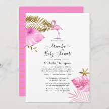 Rosa och Guld Flamingo Drive by Shower