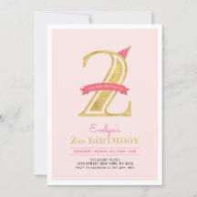 Rosa och Guld | Flicka 2:a födelsedagen Party