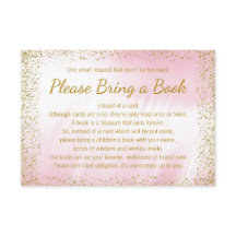 Rosa och Guld för fram ett Bok-kort