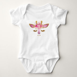 Rosa och guld- giraffbabyRomper Tee