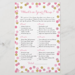 Rosa och Guld Glitter Vad är i ditt Mobila spel?