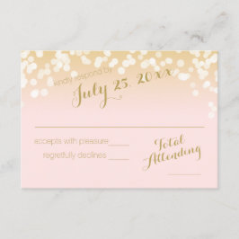  Rosa och Guld Gnistra Ljus OSA Kort