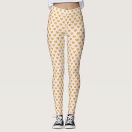 Rosa och Guld Hearts Kvinnors förband Leggings