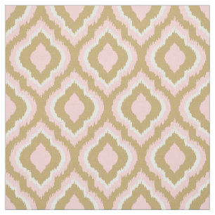 Rosa och Guld Ikat Moroccan Tyg