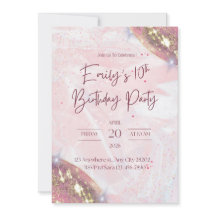 Rosa och Guld Konfetti-Födelsedagsfest