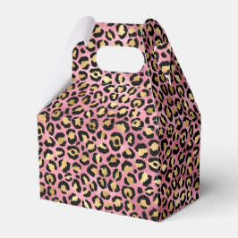 Rosa och guld leopard serie design 15 presentaskar