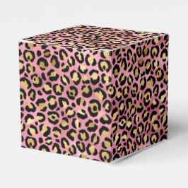 Rosa och guld leopard serie design 15 presentaskar