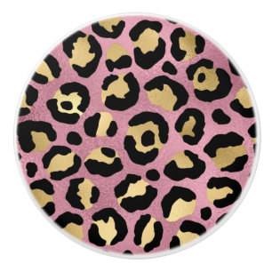 Rosa och Guld Leopard Series Design 15 Knopp