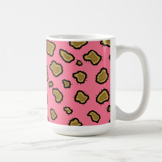 Rosa och guld leopardmönster kaffemugg (Höger)