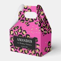 Rosa och guld leopardtryck förvaringslåda
