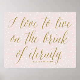 Rosa och Guld | Lev på skönhetens fläck Poster