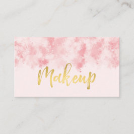 Rosa och Guld Makeup-Affärskort Visitkort