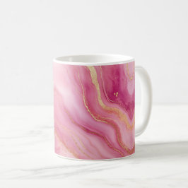 Rosa och Guld Marble Elegant Kaffemugg