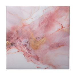 Rosa och Guld Marble Elegant Kakelplatta