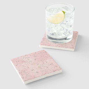 Rosa och Guld Marble Terrazzo Stenunderlägg