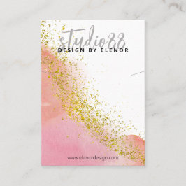 Rosa och Guld Necklace Visning Card Visitkort