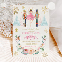 Rosa och Guld Nutcracker Birthday Sugar Plum Fairy