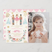Rosa och Guld Nutcracker Birthday Sugar Plum Fairy