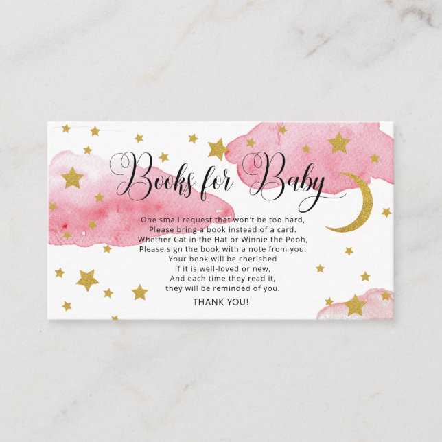 Rosa och Guld över Måne Bok begäran Tilläggskort (Framsida)