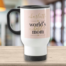  Rosa och Guld Personlig Världen bästa Mamma Resemugg