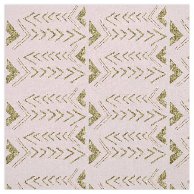 Rosa och guld- pilar tyg (Provkarta)