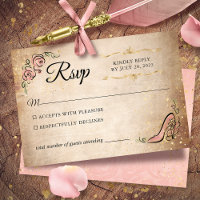 Rosa och Guld Princess Shoe Elegant bröllop