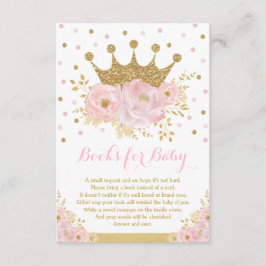 Rosa och Guld Royal Krona Princess Bokar för Baby Tilläggskort