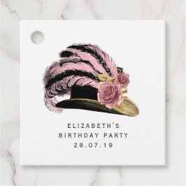 Rosa och Guld Steampunk Gåvor Etiketter