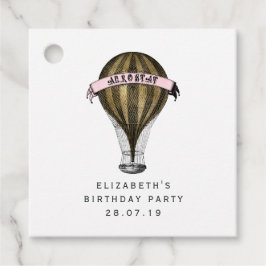 Rosa och Guld Steampunk Gåvor Etiketter