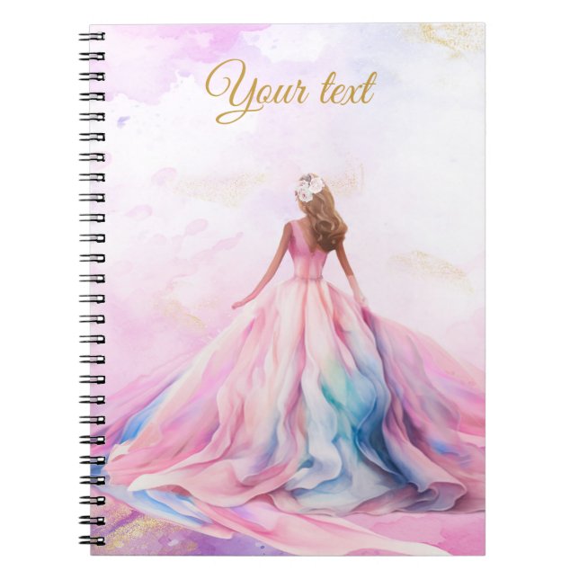 Rosa och Guld Sweet sixteen Anteckningsbok (Framsidan)