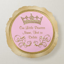 Rosa och Guld Vår lilla prinsessa Pillows