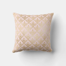 Rosa och Guld Vintage Anpassad design Dekorativ ku Kudde